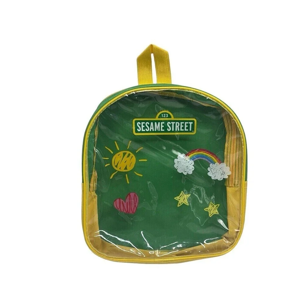 Vintage Sesame Street Mini Backpack Clear 13” ULTRA RARE